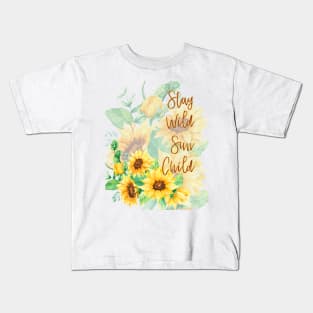 Stay Wild Sun Child Kids T-Shirt